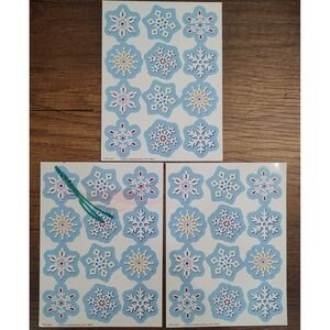 Creative Teaching Press Stickers Lot Of 3 Full Partial Sheets Snowflakes Winter